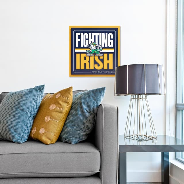 Detalle 2 de YouTheFan NCAA Notre Dame Fighting Irish Slogan Series 3D Wall Art