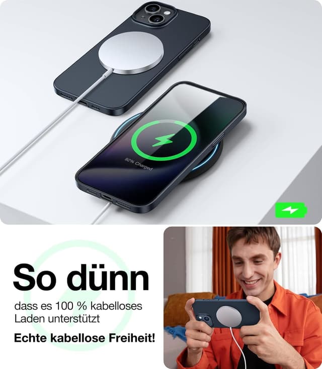 Thumbnail 6 de Torras 2025 Neu ultradünne Hülle für iPhone 15 (0,07 cm) – schwarzer Rundumschutz mit samtigem Griff