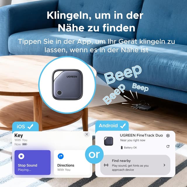 Thumbnail 3 de UGREEN FineTrack Duo 4er Pack Tracker USB‑C