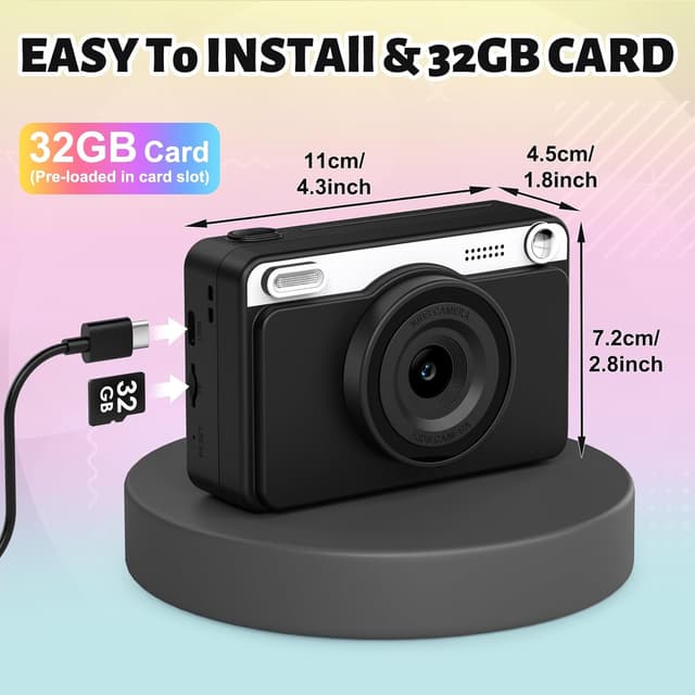 Thumbnail 6 de Kids Instant Print Camera 1080P 32GB