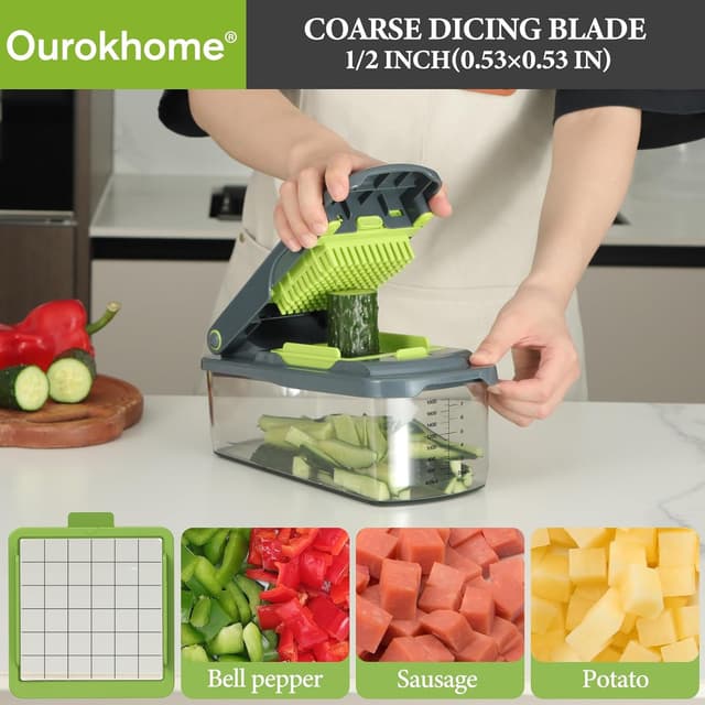 Thumbnail 1 de Ourokhome Vegetable Chopper 8 in 1 🥕