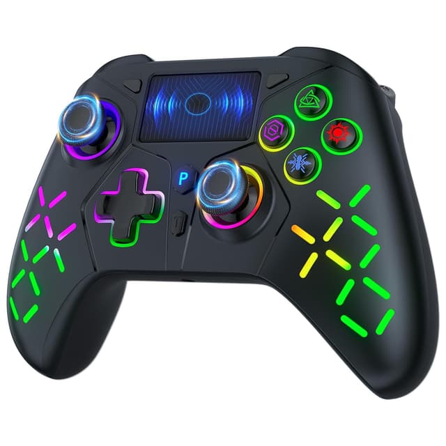 Detalle de Lapezei RGB Wireless Controller für PS4/PS4 Pro/PS4 Slim und PC mit Bluetooth, Back Paddles, Turbo & 3,5-mm-Audio