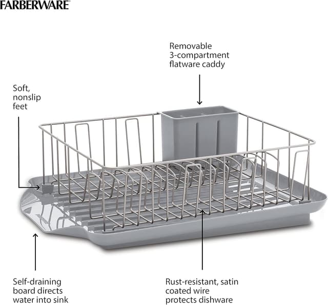 Thumbnail 2 de Farberware 3-Piece Dish Drying Rack Set