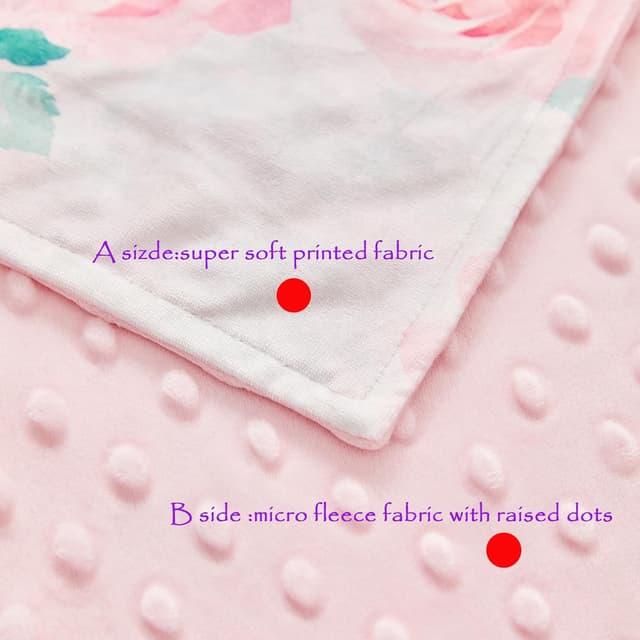 Thumbnail 3 de JHCHMX Floral Baby Blanket 75x100cm