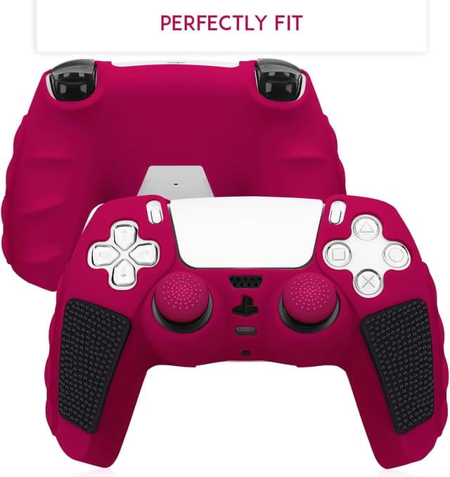 Detalle 2 de SIKEMAY Anti-Slip PS5 Controller Skin (2-Pack) with Thumb Grip Caps