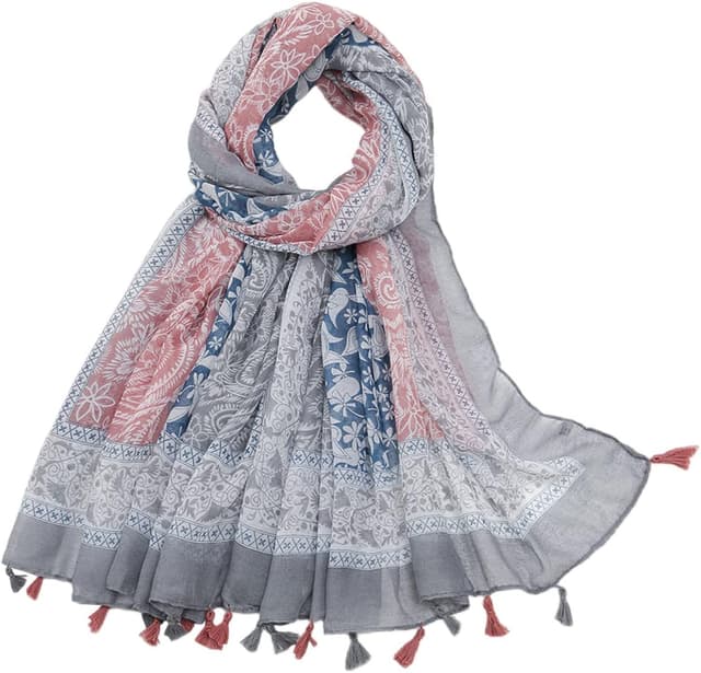 Detalle 2 de MAIRY Women Long Soft Warm Tartan Tassel Scarf (180 x 90cm) for shawl, wrap and neck styling