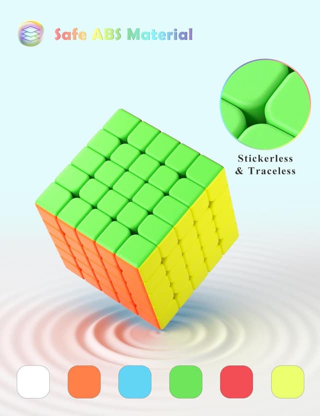 Detalle 2 de ROXENDA Cubo de Velocidad 5x5 🧊 Ágil, Duradero y Stickerless