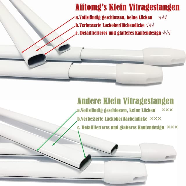 Detalle de Aiitomg tringle rideau extensible sans perçage 60-70 cm