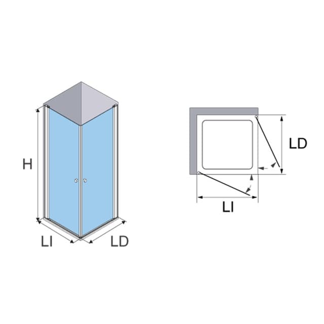 Thumbnail 3 de Profiltek AC-220 Mampara ducha angular Arcoiris Plus 🚿