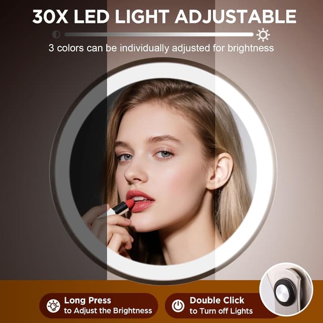 Thumbnail 4 de 30X Makeup Mirror with Light 5000mAh