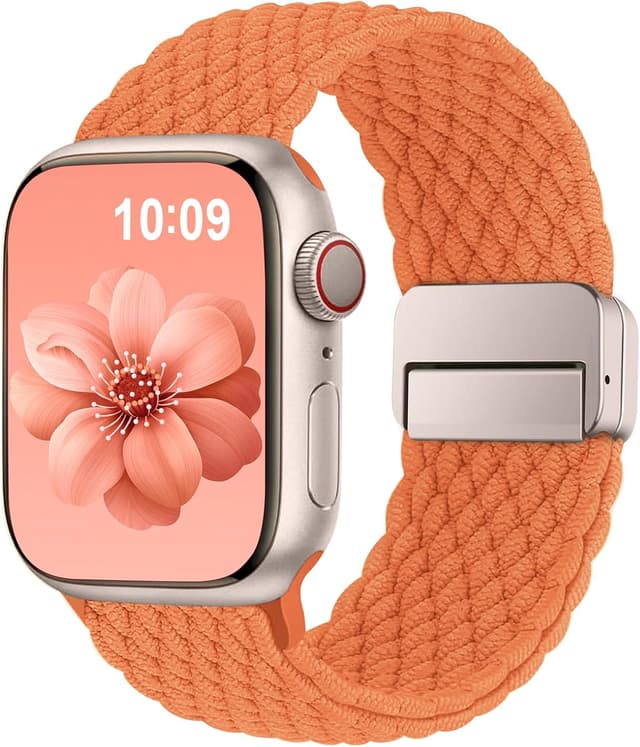 Detalle de Higgs braided magnetic stretch strap for Apple Watch (38–49mm)