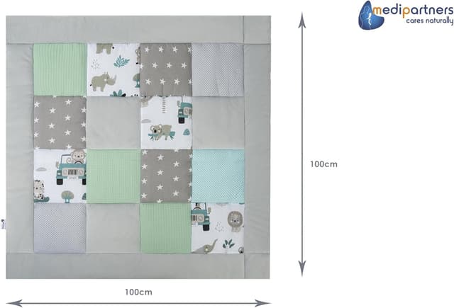 Detalle de Tapis d’éveil bébé 100x100 en coton