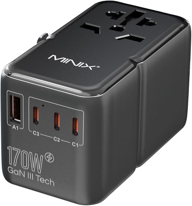 Imagen de MINIX 170W Universal Travel Adapter 🌍 USB-C & USB-A Ports en OfertitasTOP