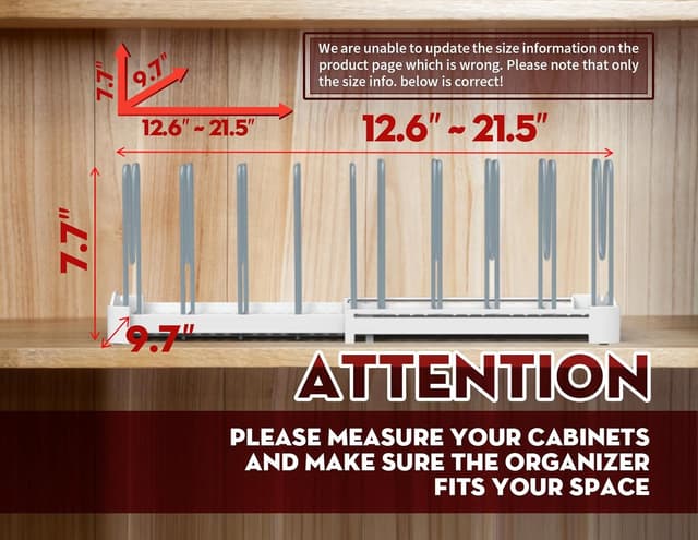 Thumbnail 5 de EVERIE Bakeware Organizer Rack, 7.7" Deep