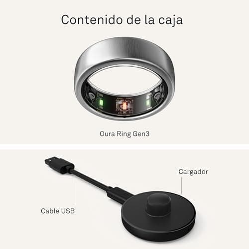 Thumbnail 7 de Oura Ring Gen3 Horizon Brushed Titanium (Talla 13) — anillo inteligente para sueño, frecuencia cardíaca y estrés