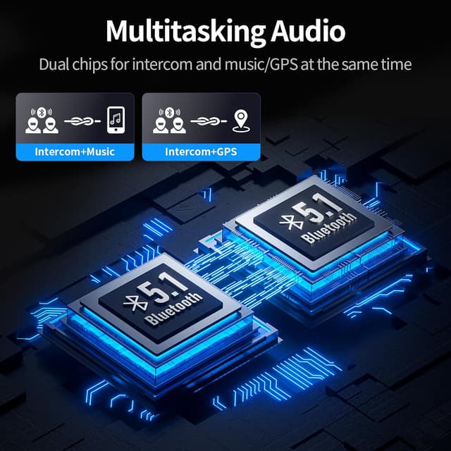 Thumbnail 2 de JESIMAIK R16 Pro Motorcycle Bluetooth Helmet 2KM