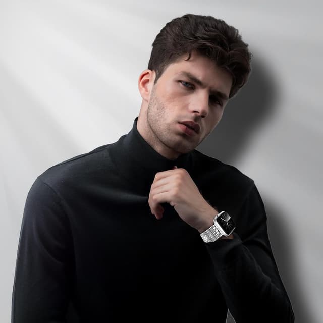 Thumbnail 6 de LULULOOK Milanese Loop Magnetic Clasp Stainless Steel Strap for Apple Watch Series 1–11 (SE/SE2/Ultra)