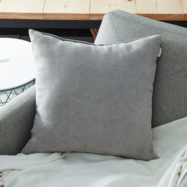 Thumbnail 5 de Topfinel Fundas de Cojín Algodón Lino 45x45cm, Gris🛋