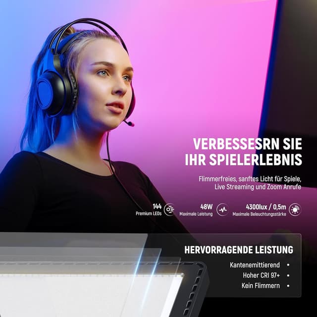 Thumbnail 1 de NEEWER GL1C RGB Key Light 48W