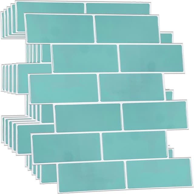 Detalle de WALPLUS 3D Tile Stickers Peel and Stick Backsplash Decals (6 sheets, 12x12in)