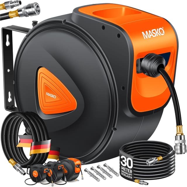Detalle de MASKO Automatik Druckluftschlauch Aufroller 30m