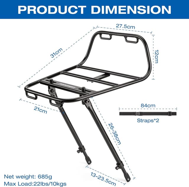 Detalle de PINNAMAX portapacchi anteriore bici