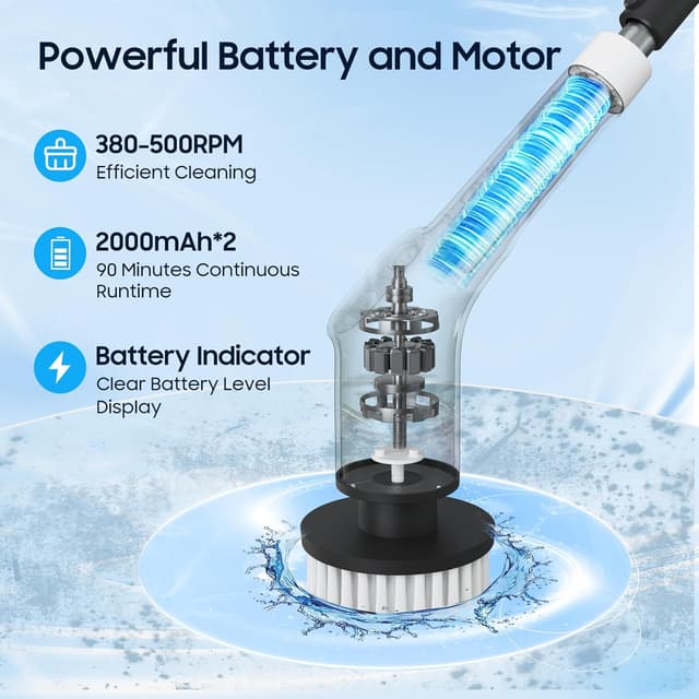 Thumbnail 2 de Electric Spin Scrubber 4000mAh Cleaning Brush 🧹