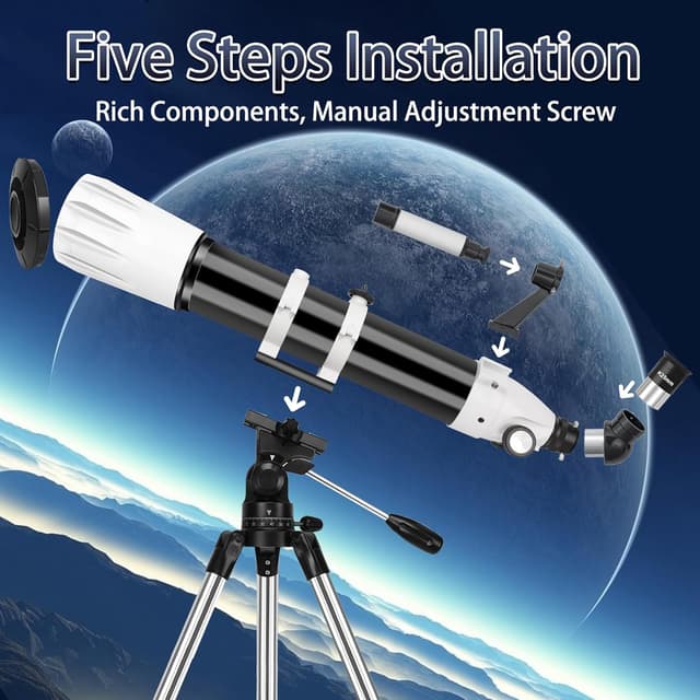 Thumbnail 3 de 90mm Aperture 900mm Refractor Telescope for Adults