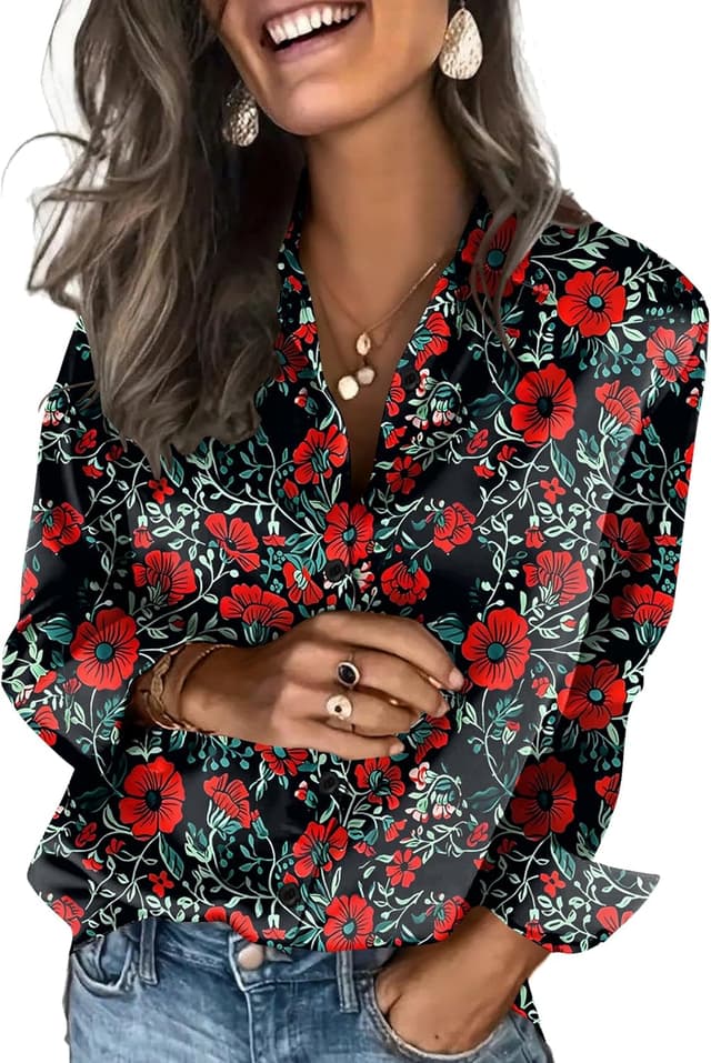 Thumbnail 6 de Zeagoo Satin Blouses for Women