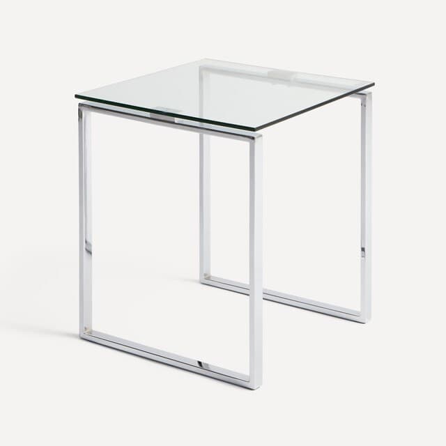 Detalle 2 de El Corte Inglés Set Catalina — 3 mesas acero y cristal