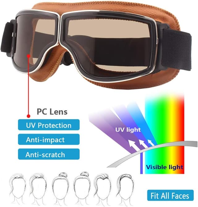 Detalle 2 de Ashilun Retro Pilot Goggles