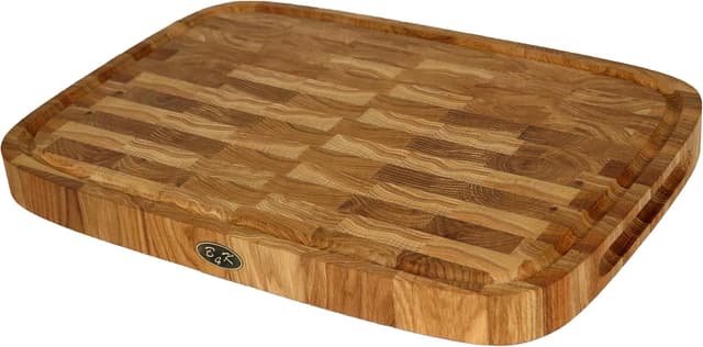 Imagen de B4K® Küchenbrett Eiche Stirnholz 50x35x4 cm en OfertitasTOP