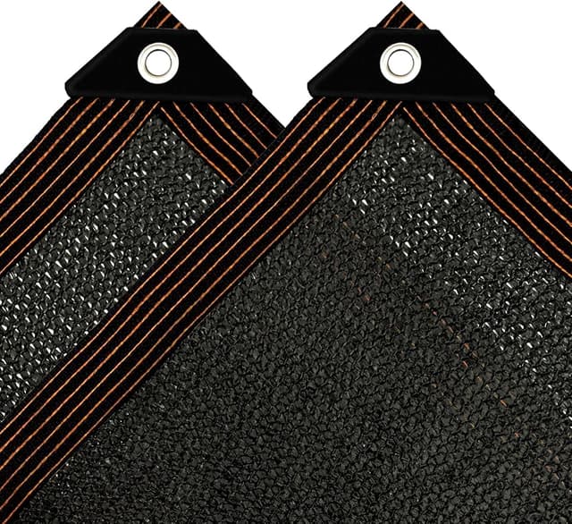 Detalle de Schattennetz 1x2 m mit Ösen – rechteckiges Sonnensegel mit ca. 90% Schatten für Gewächshaus, Balkon & Garten