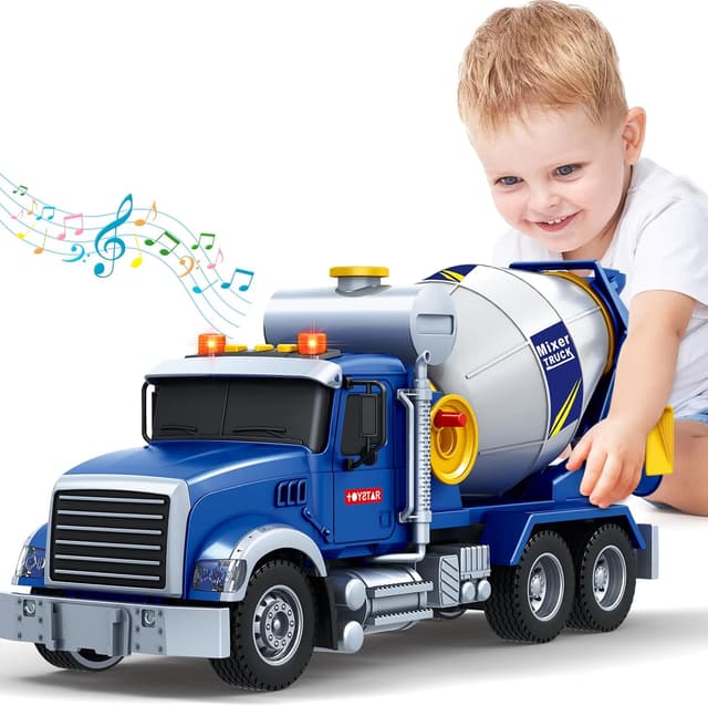 Detalle de SpringFlower Toddler Mixer Truck Toy with Lights & Sounds (Large, Stir Function) for Ages 3–8