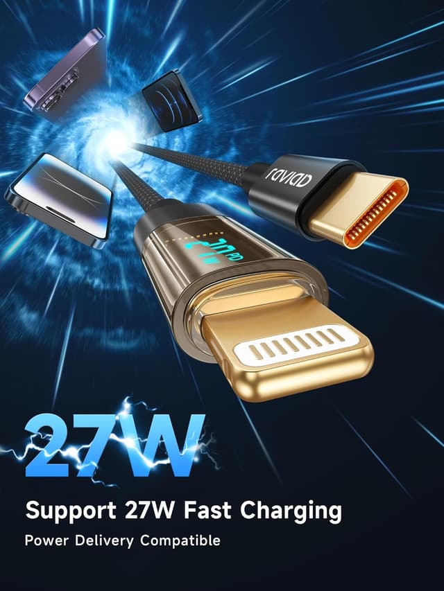 Detalle 2 de RAVIAD Cable USB C a Lightning 15CM