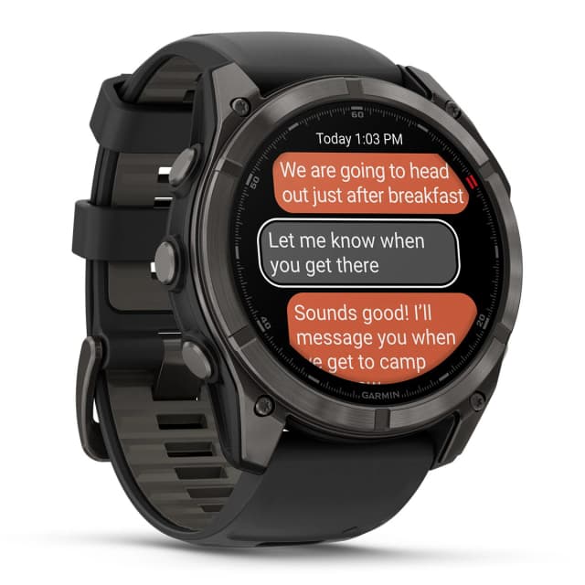 Detalle de Garmin Fenix 8 Pro LTE 51 mm con pantalla AMOLED y zafiro (reacondicionado a estrenar)