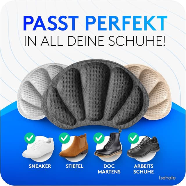 Detalle 2 de BEHALE Fersenpolster mit 3M Kleber, 3 Paar