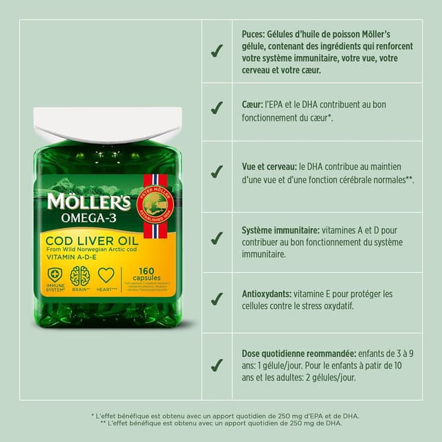 Thumbnail 2 de Möller’s ® Cápsulas de aceite de hígado de bacalao 🐟 160