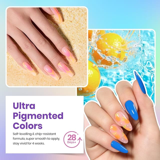 Detalle 2 de beetles Gel Nail Polish Spring Gel Set (55 Colors) with Base, Glossy/Matte Top Coats