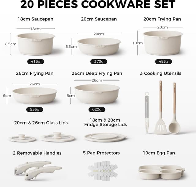 Thumbnail 1 de YASHE batería de cocina antiadherente de 20 piezas