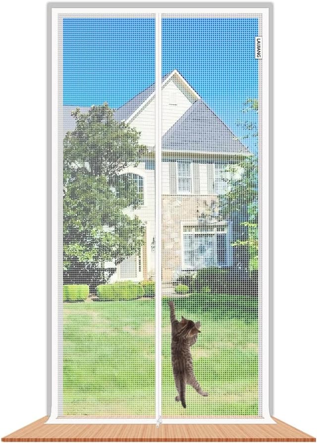 Detalle de LAIJIANG reinforced cat screen door 110x220cm