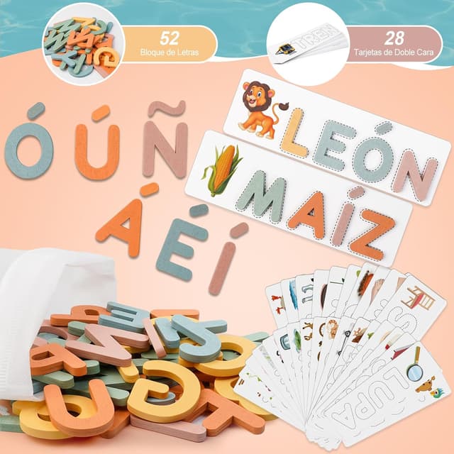 Thumbnail 3 de Joozmui Juguetes Montessori 52 letras