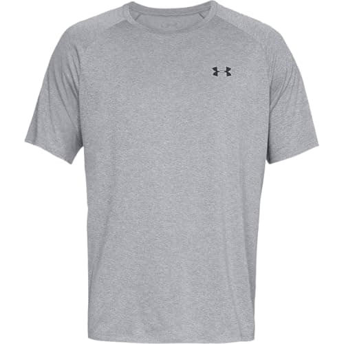 Detalle de Under Armour UA Tech 2.0 SS Tee para hombre (Steel Light Heather) en talla S
