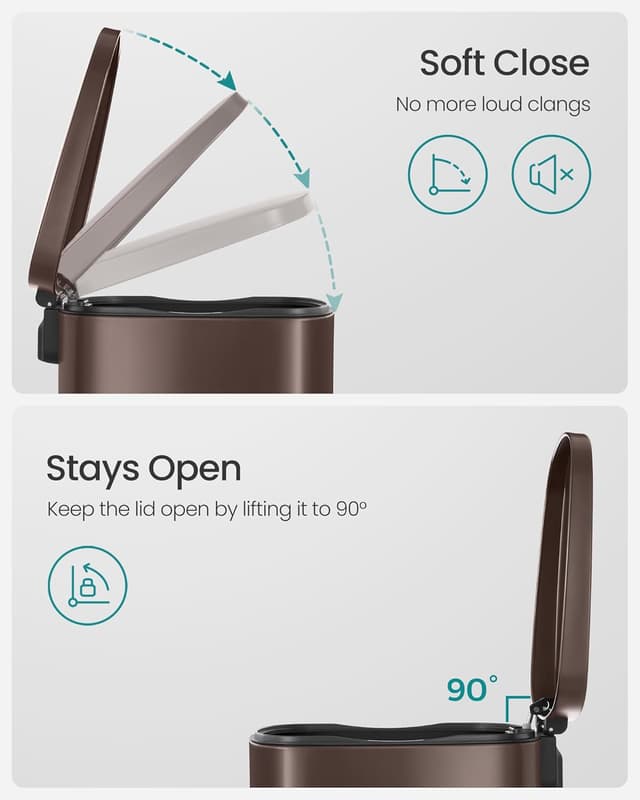 Detalle de SONGMICS Kitchen Bin 13 Gallon 50 L