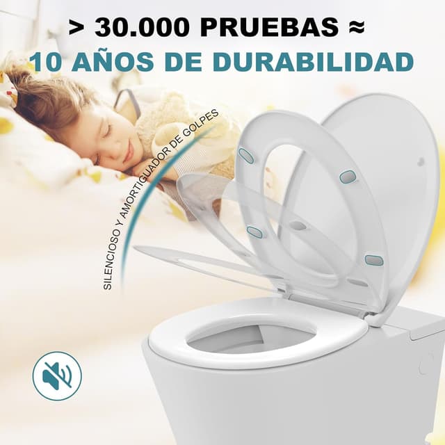 Thumbnail 2 de MEEJEE Tapa WC Universal Oval Blanca