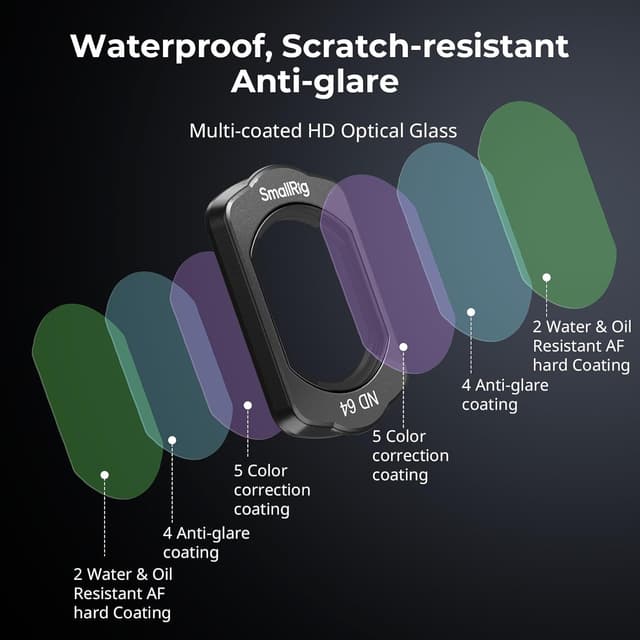 Thumbnail 4 de SMALLRIG Magnetic ND Filter Set for Osmo Pocket 3 — 4pcs