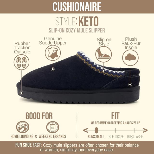 Detalle 2 de CUSHIONAIRE Keto Slippers