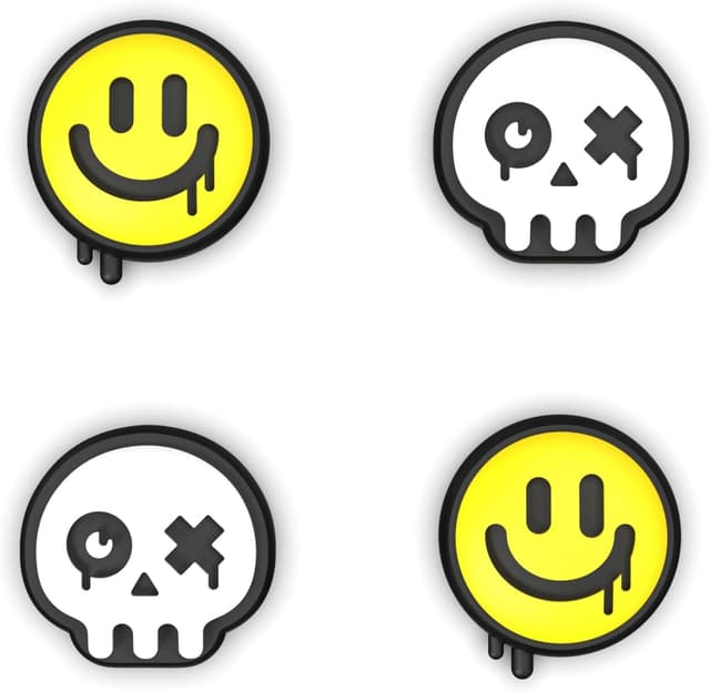 Detalle de PlayVital Thumb Grip Caps for Nintendo Switch / Switch Lite / Switch OLED Joy-Con (Daruma & Kitsune)