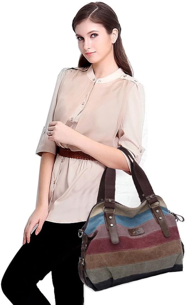 Detalle 2 de FreeMaster Canvas Hobo Tote Multi-Colour