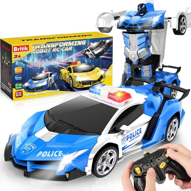 Detalle de Britik Transforming RC Police Car 2 in 1